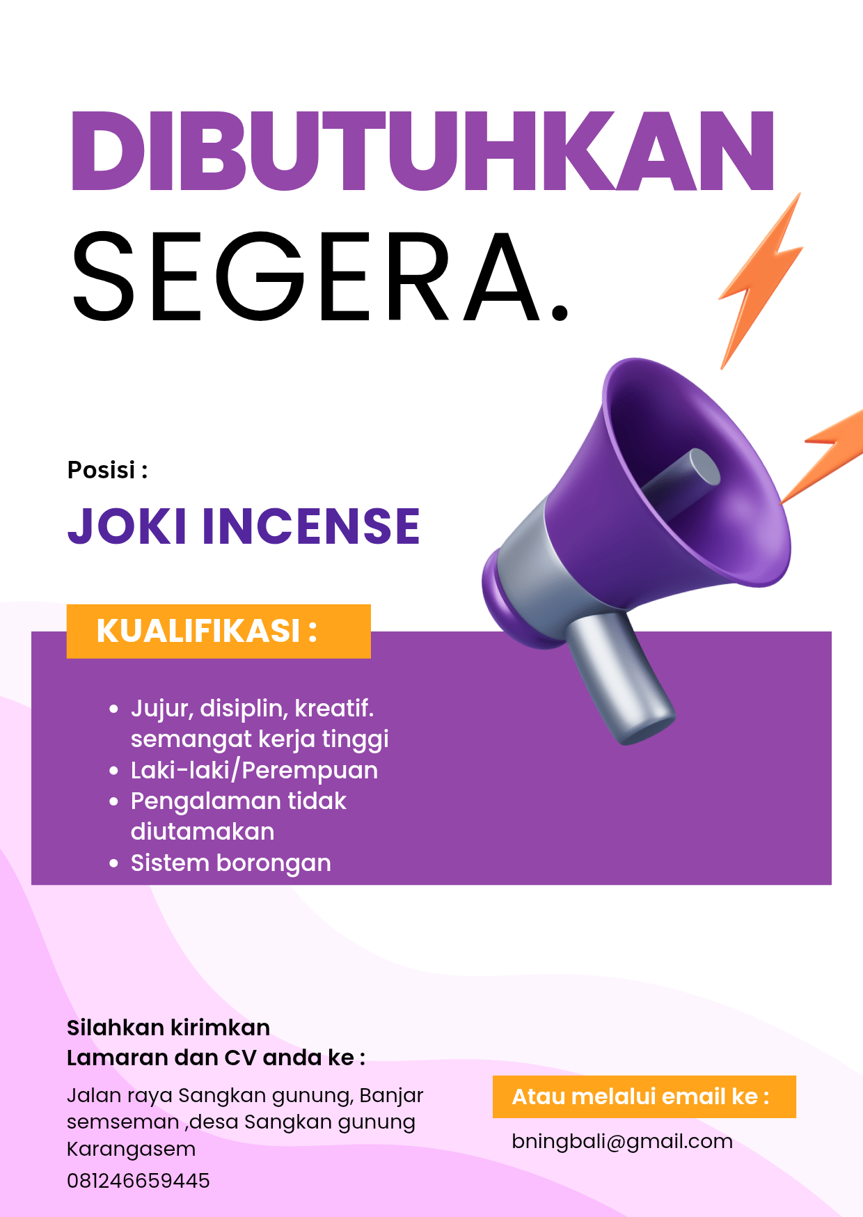 Pabrik dupa bakti Ning bali